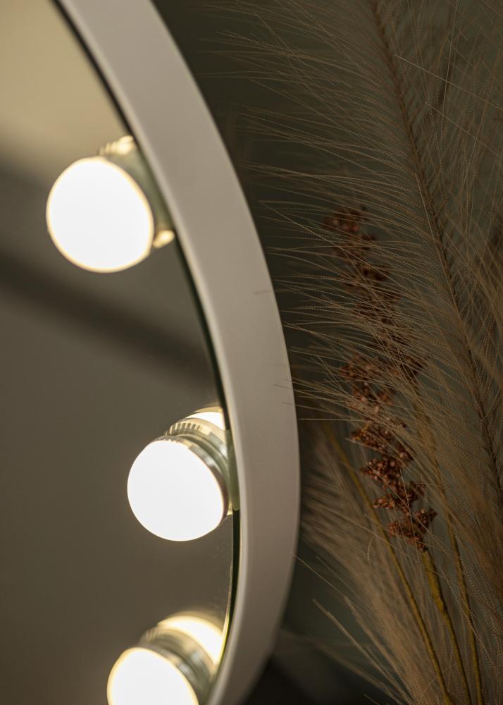 KAILA Козметично огледало V бяло - 50x48 cm