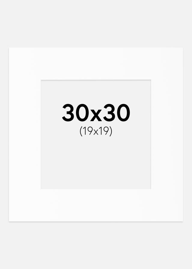 Паспарту бяло Стандартен Бяло ядро 30x30 cm (19x19)