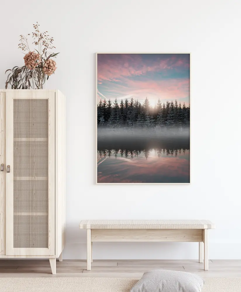 Small Lake In The Forest Постер