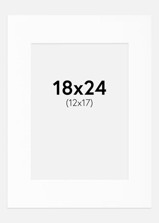 Паспарту бяло Стандартен Бяло ядро 18x24 cm (12x17)