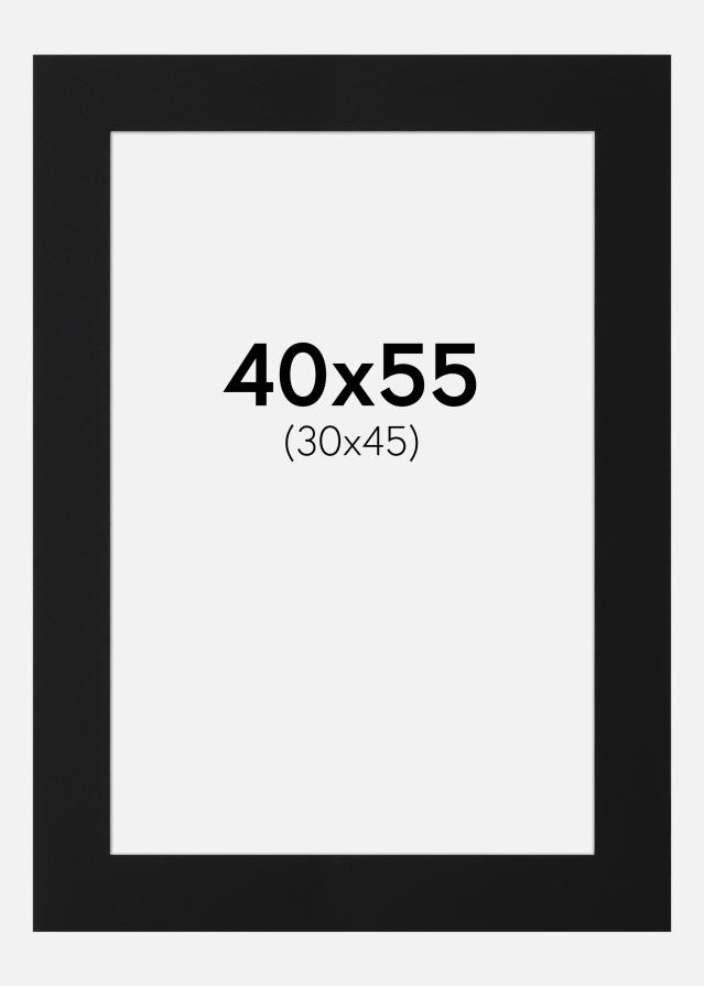 Паспарту Черен Стандарт (Бяло Ядро) 40x55 cm (30x45)
