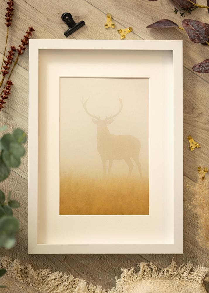 BGA Дълбока рамка Акрилно стъкло бяло 21x29,7 cm (A4)