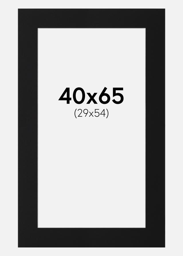 Паспарту Черен Стандарт (Бяло Ядро) 40x65 cm (29x54)