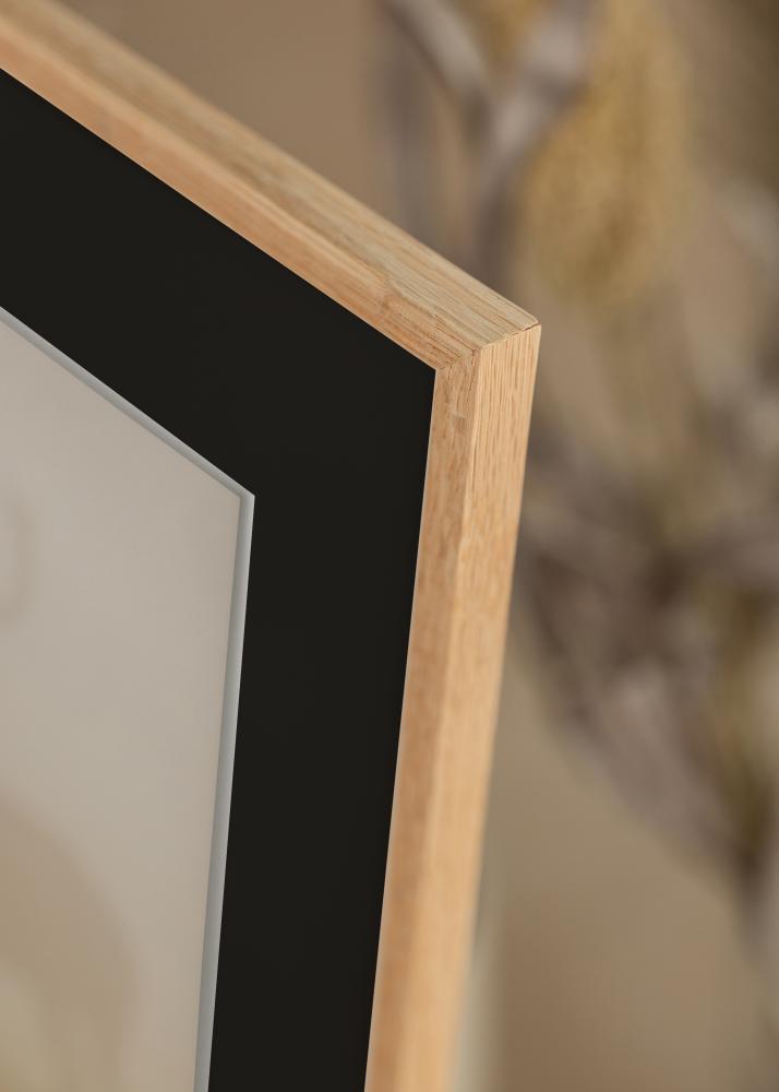 Рамка Тънък дъб 20x30 cm - Паспарту Черно 15x21 cm (A5)