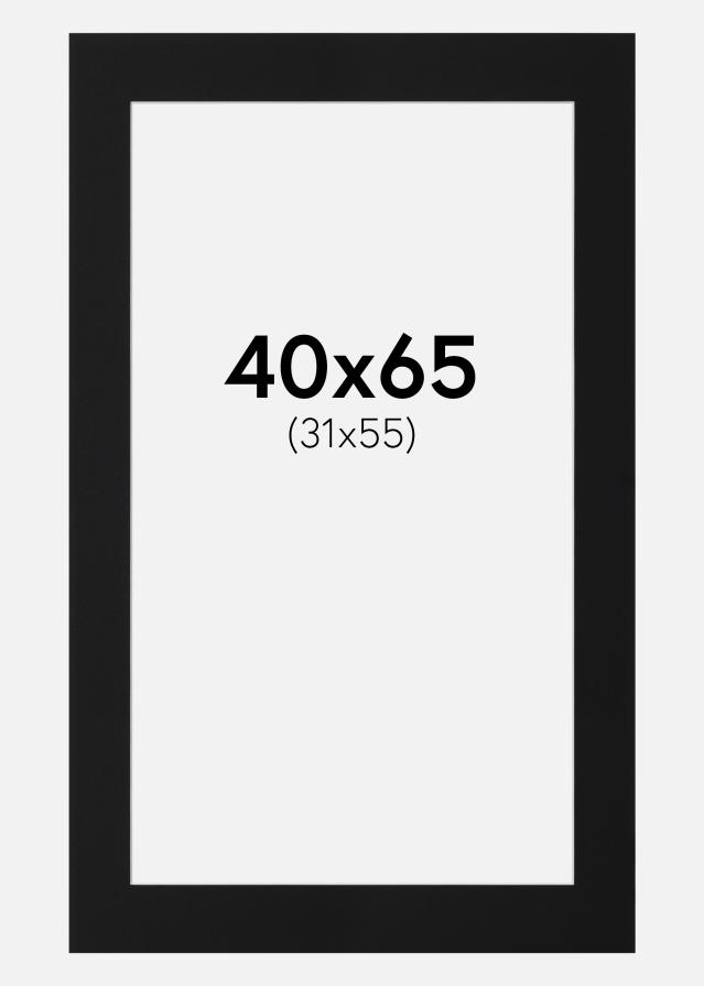 Паспарту Черен Стандарт (Бяло Ядро) 40x65 cm (31x55)