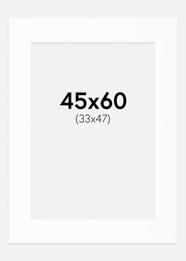 Паспарту Бял Стандарт (Бяло Ядро) 45x60 cm (33x47)
