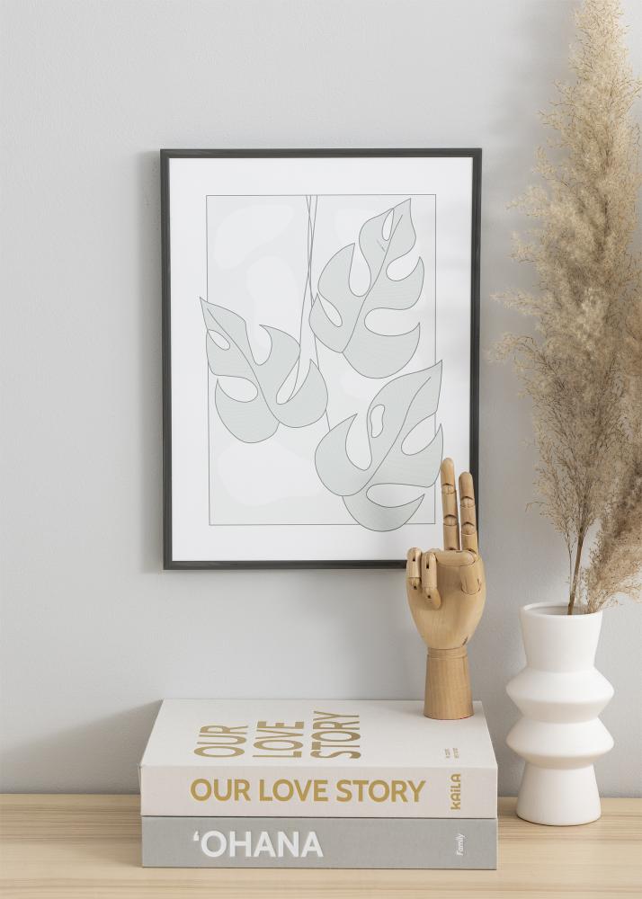 Рамка New Lifestyle Тъмно сиво 30x40 cm - Паспарту Черно 18x27 cm