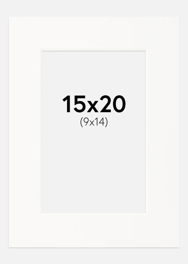 Паспарту Мръсно бяло Бяло ядро 15x20 cm (9x14)