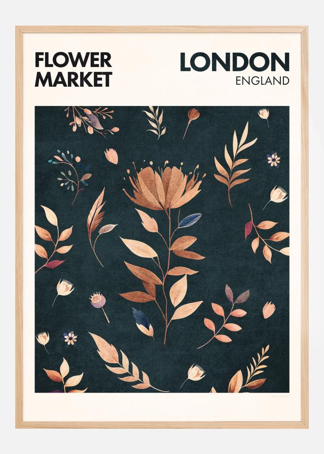Flower Market - London Постер
