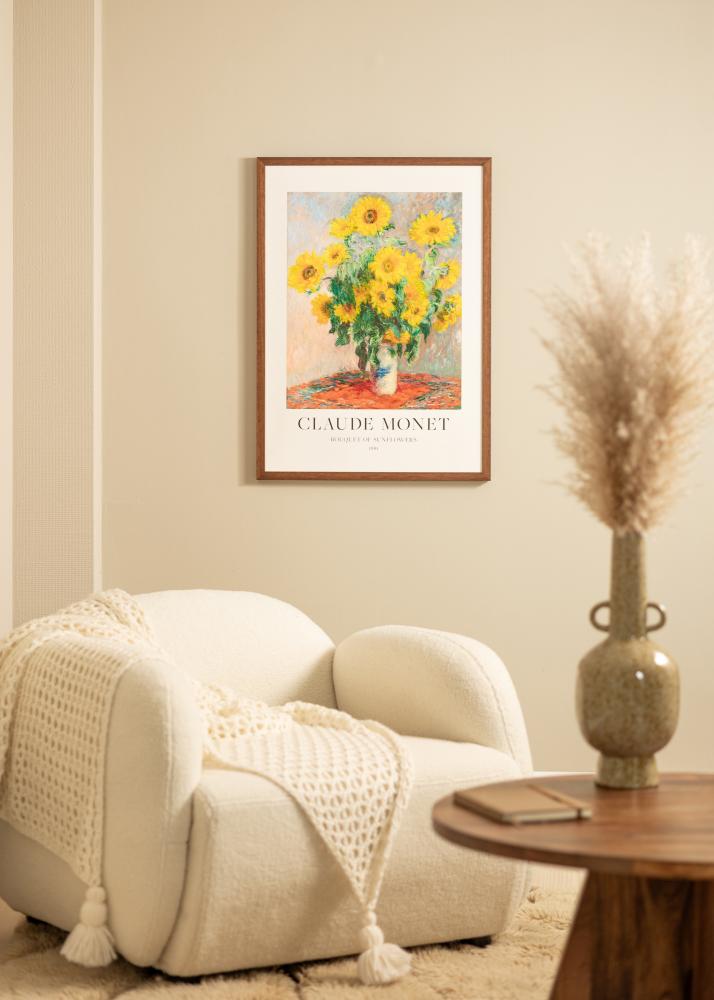 Рамка Hermes Teak 60х90 cm - Паспарту Бяло 50х75 cm