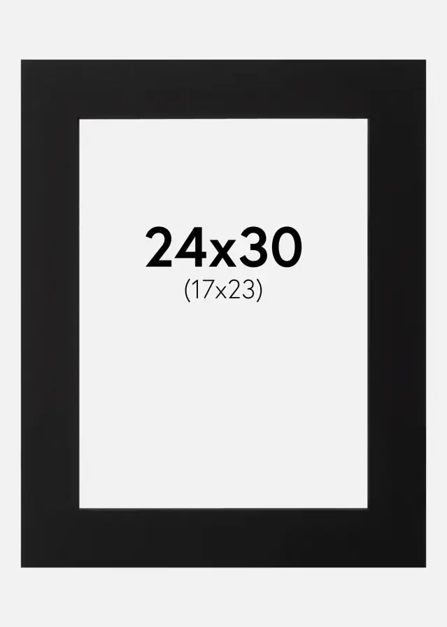 Паспарту Черно Черно ядро 24x30 cm (17x23)