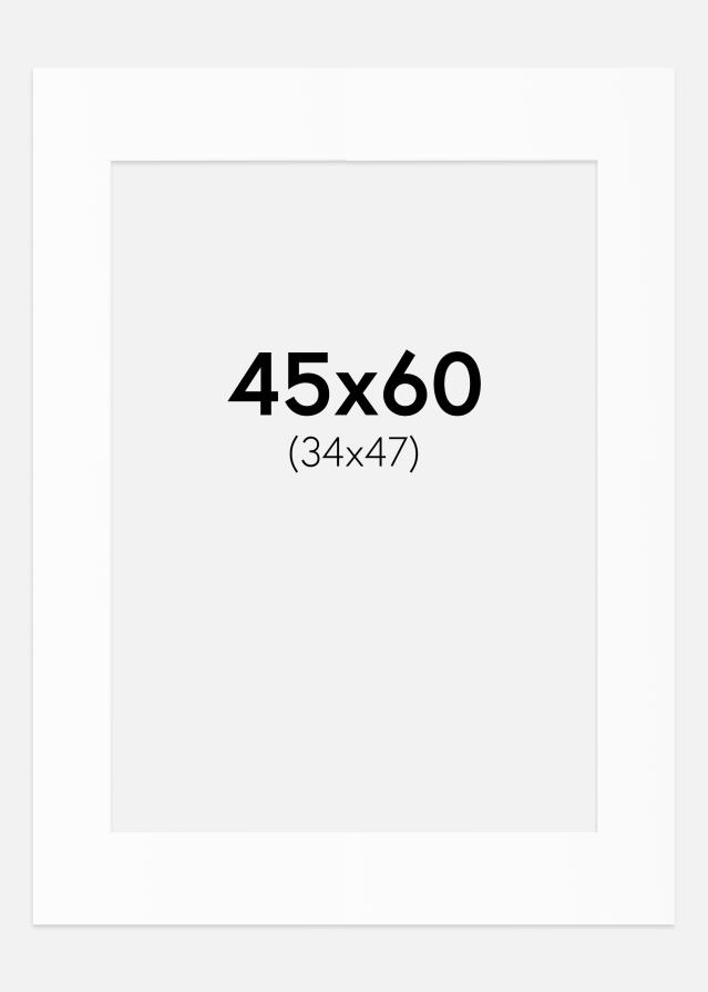 Паспарту Бял Стандарт (Бяло Ядро) 45x60 cm (34x47)