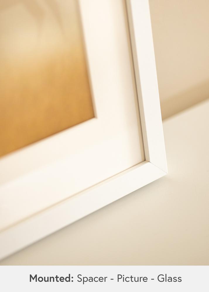 BGA Дълбока рамка Акрилно стъкло бяло 21x29,7 cm (A4)