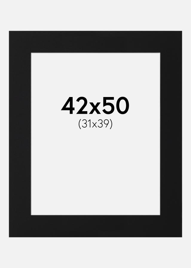 Паспарту Черен Стандарт (Бяло Ядро) 42x50 cm (31x39)