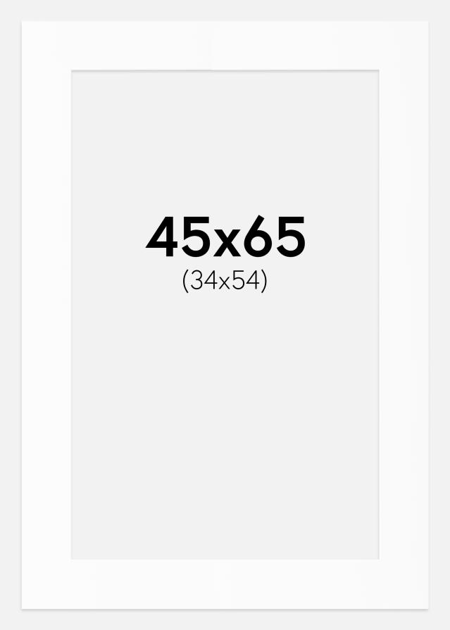 Паспарту Бял Стандарт (Бяло Ядро) 45x65 cm (34x54)
