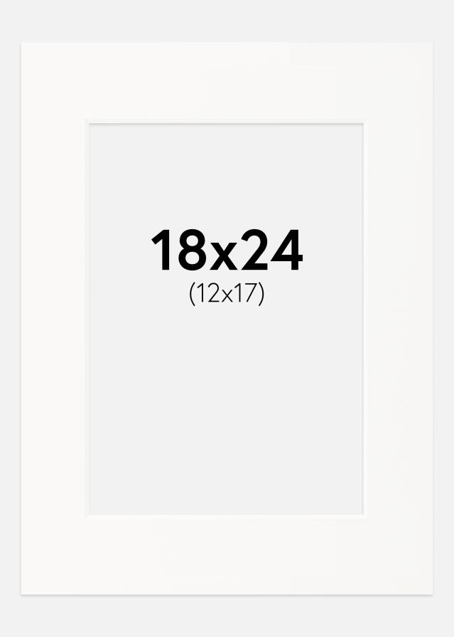 Паспарту Мръсно бяло Бяло ядро 18x24 cm (12x17)