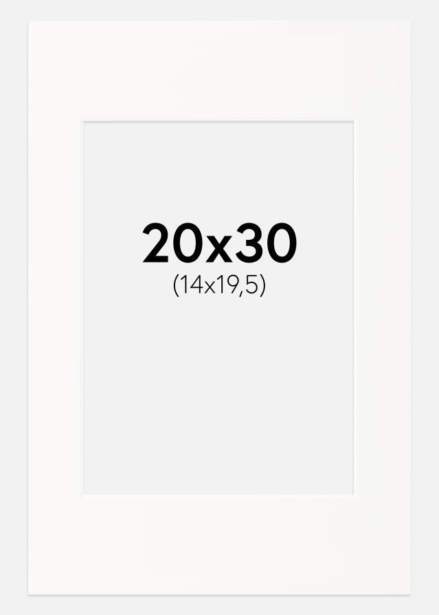 Паспарту Мръсно бяло Бяло ядро 20x30 cm (14x19,5)