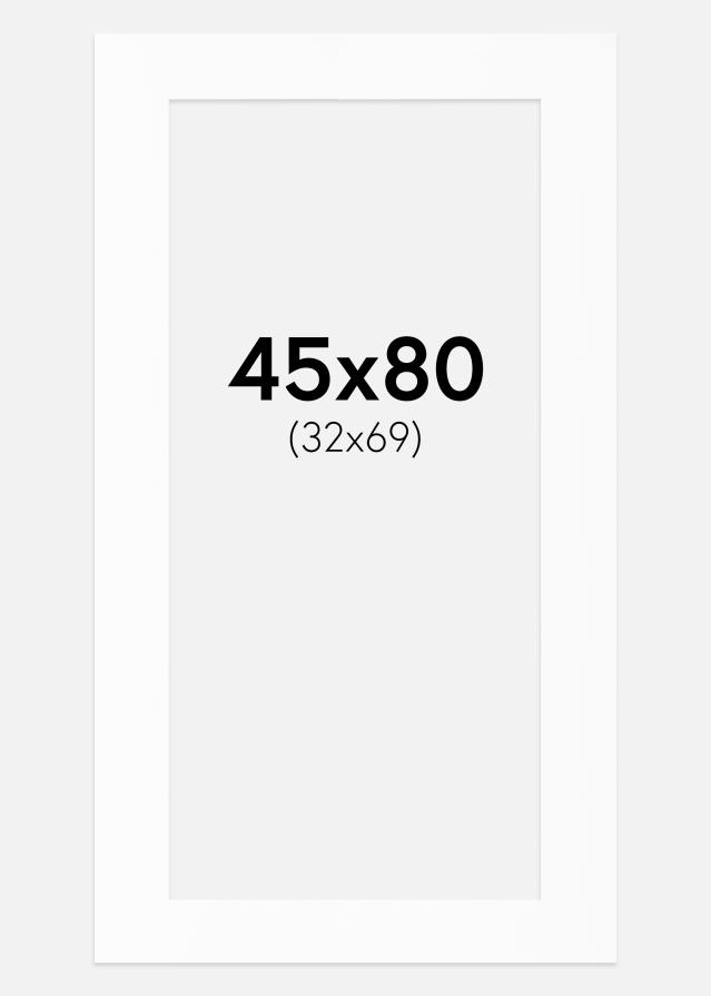 Паспарту Бял Стандарт (Бяло Ядро) 45x80 cm (32x69)