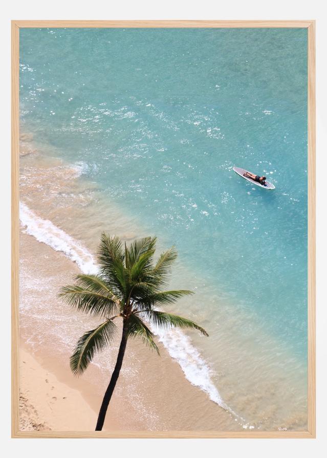 Surfing at the Beach Постер