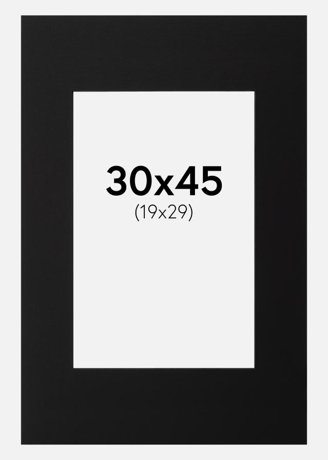 Паспарту Черно Черно ядро 30x45 cm (19x29)