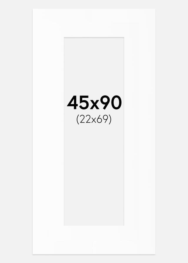 Паспарту Бял Стандарт (Бяло Ядро) 45x90 cm (22x69)