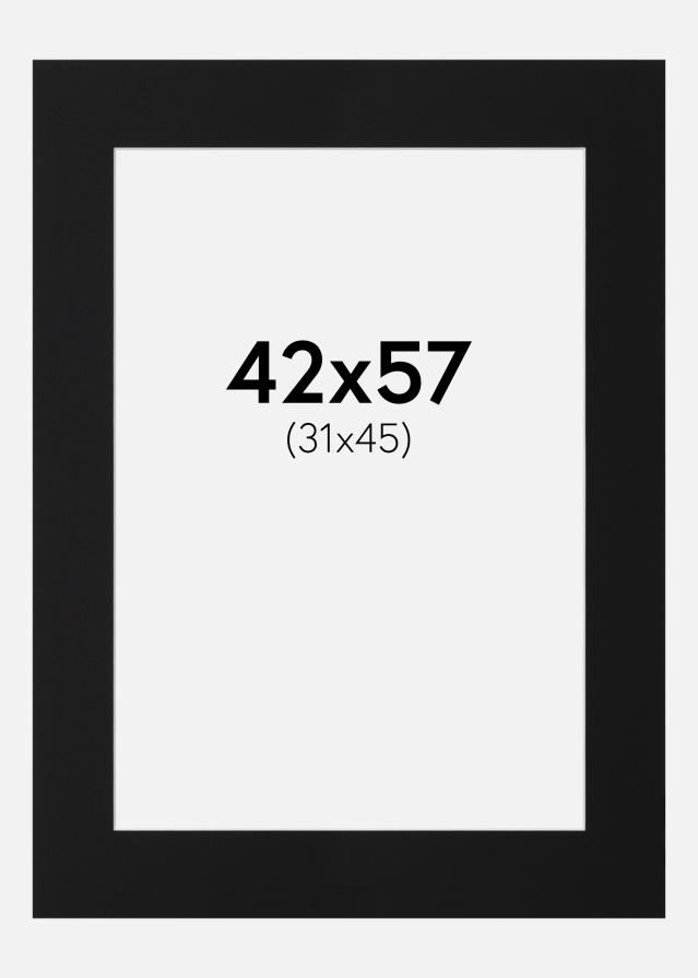 Паспарту Черен Стандарт (Бяло Ядро) 42x57 cm (31x45)