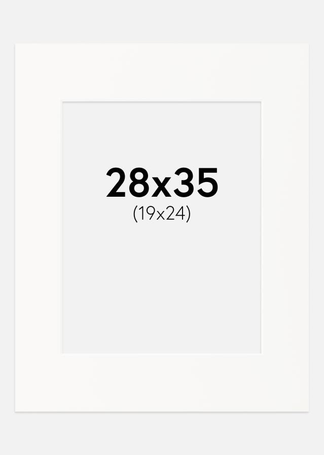 Паспарту Мръсно бяло Бяло ядро 28x35 cm (19x24)