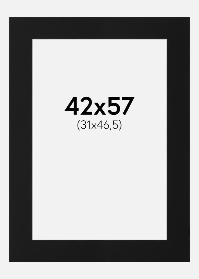 Паспарту Черен Стандарт (Бяло Ядро) 42x57 cm (31x46,5)