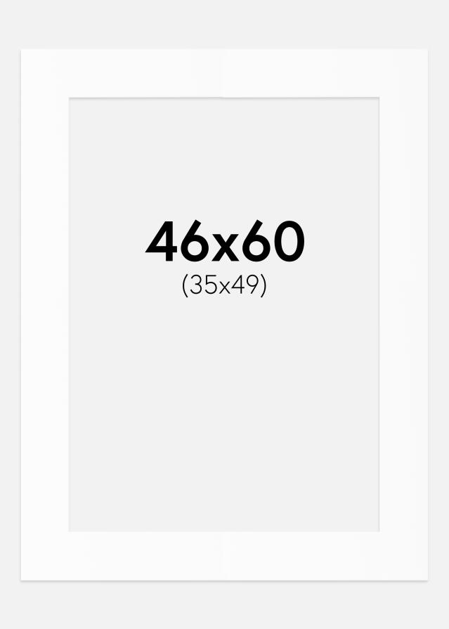 Паспарту Бял Стандарт (Бяло Ядро) 46x60 cm (35x49)