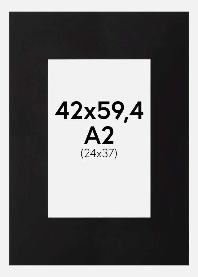 Паспарту Черно Черно ядро 42x59 cm (24x37)