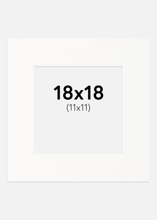 Паспарту Мръсно бяло Бяло ядро 18x18 cm (11x11)