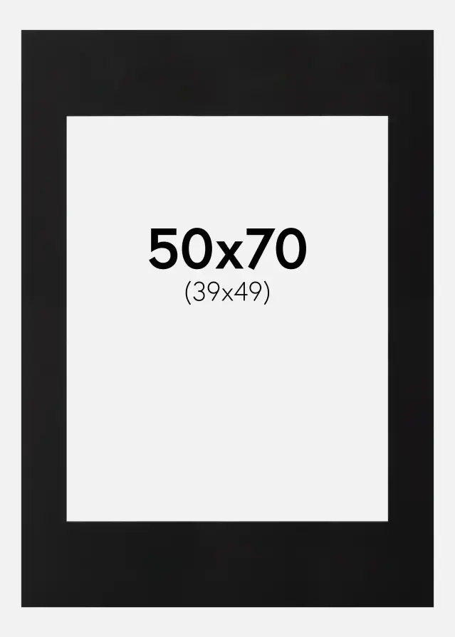Паспарту Черно Черно ядро 50x70 cm (39x49)