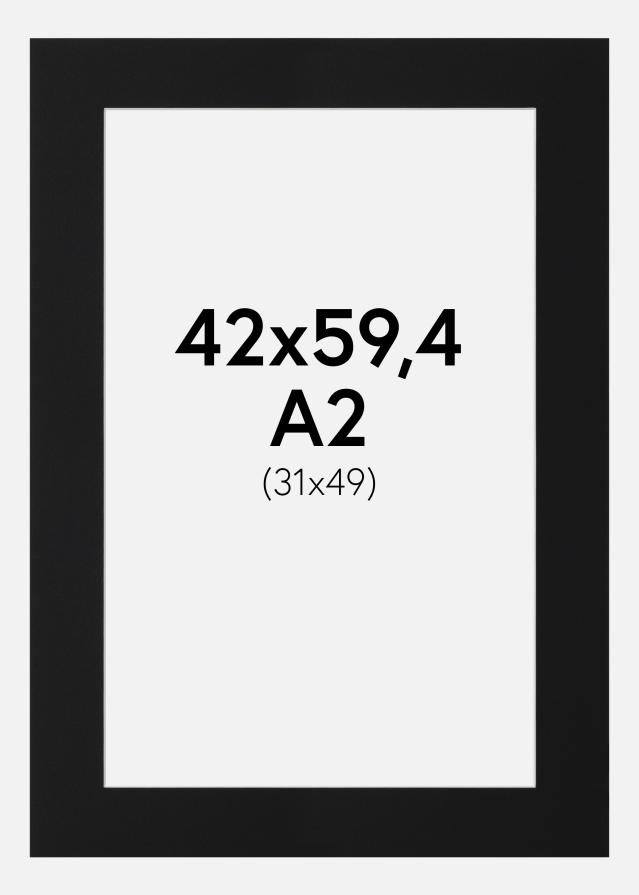 Паспарту Черен Стандарт (Бяло Ядро) 42x59,4 cm (31x49)