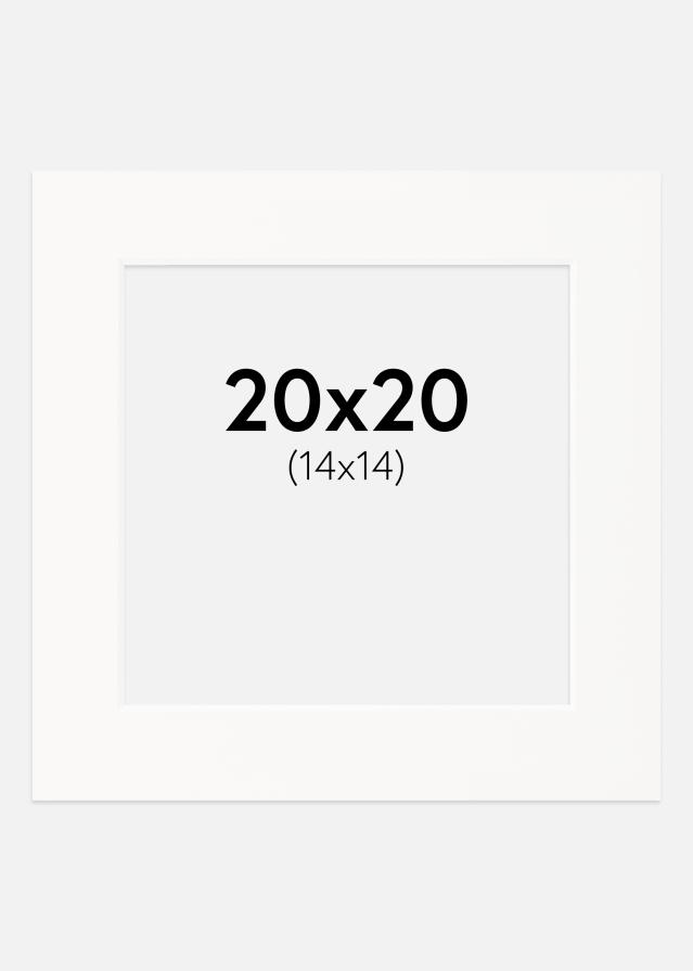 Паспарту Мръсно бяло Бяло ядро 20x20 cm (14x14)
