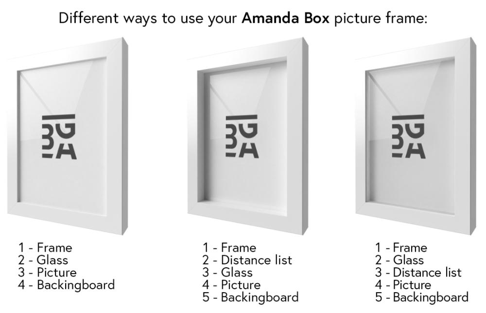 Рамка Amanda Box бяло 20x60 cm