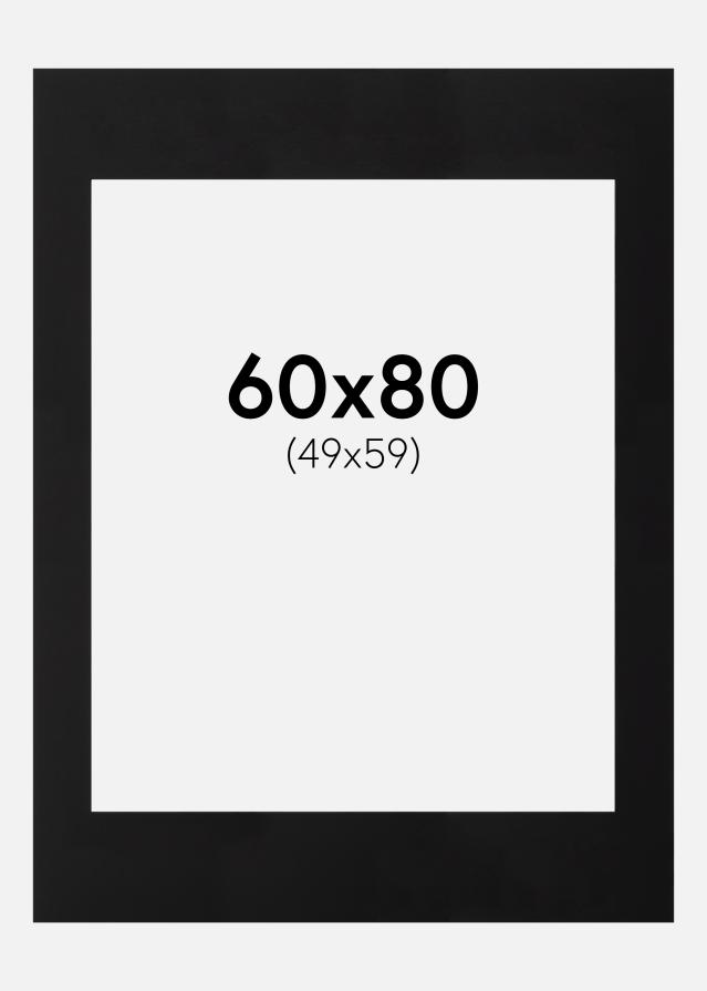 Паспарту Черно Черно ядро 60x80 cm (49x59)