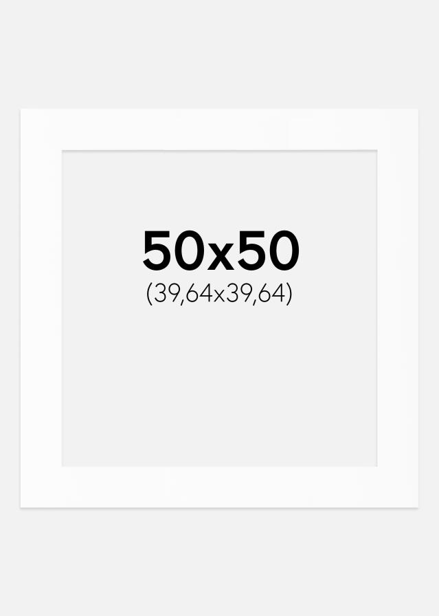 Паспарту Бял Стандарт (Бяло Ядро) 50x50 cm (39,64x39,64)