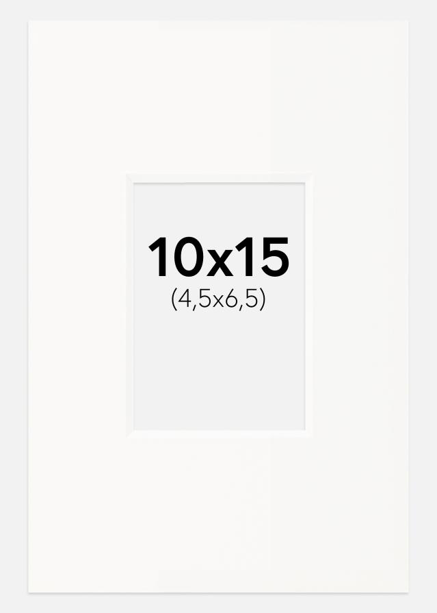 Паспарту Мръсно бяло Бяло ядро 10x15 cm (4,5x6,5)