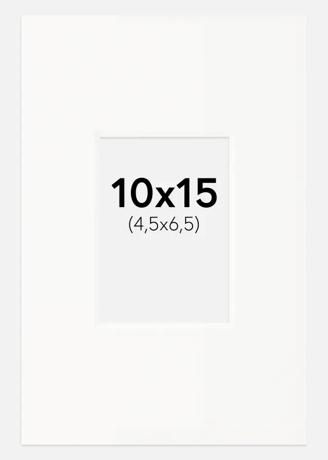 Паспарту Мръсно бяло Бяло ядро 10x15 cm (4,5x6,5)