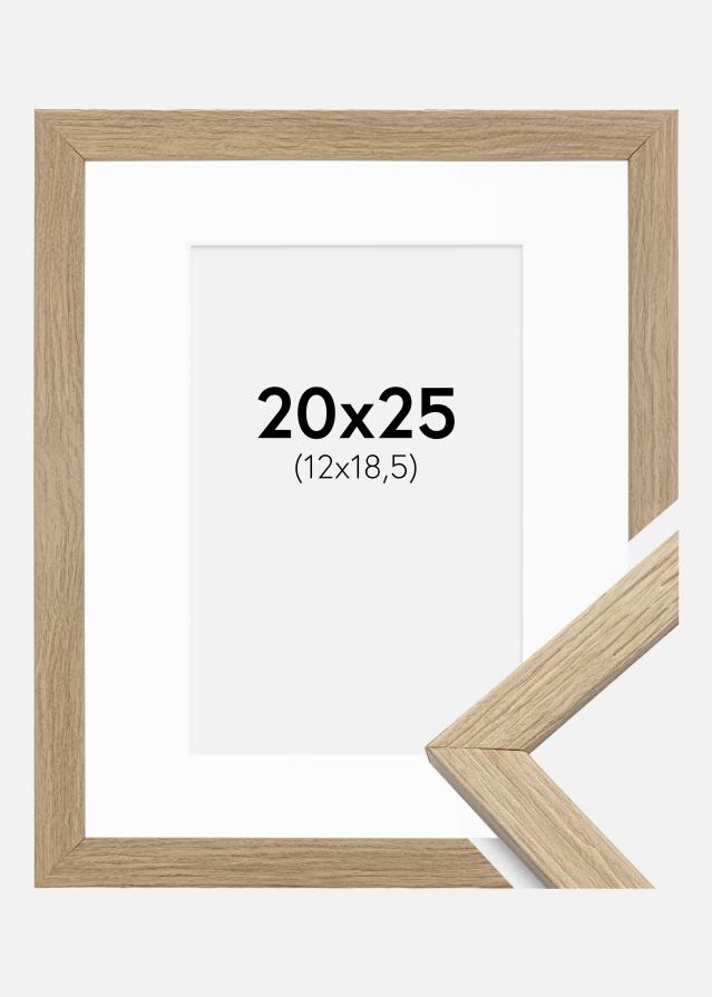 Рамка Стилен Дъб 20x25 cm - Паспарту бяло 13x19,5 cm