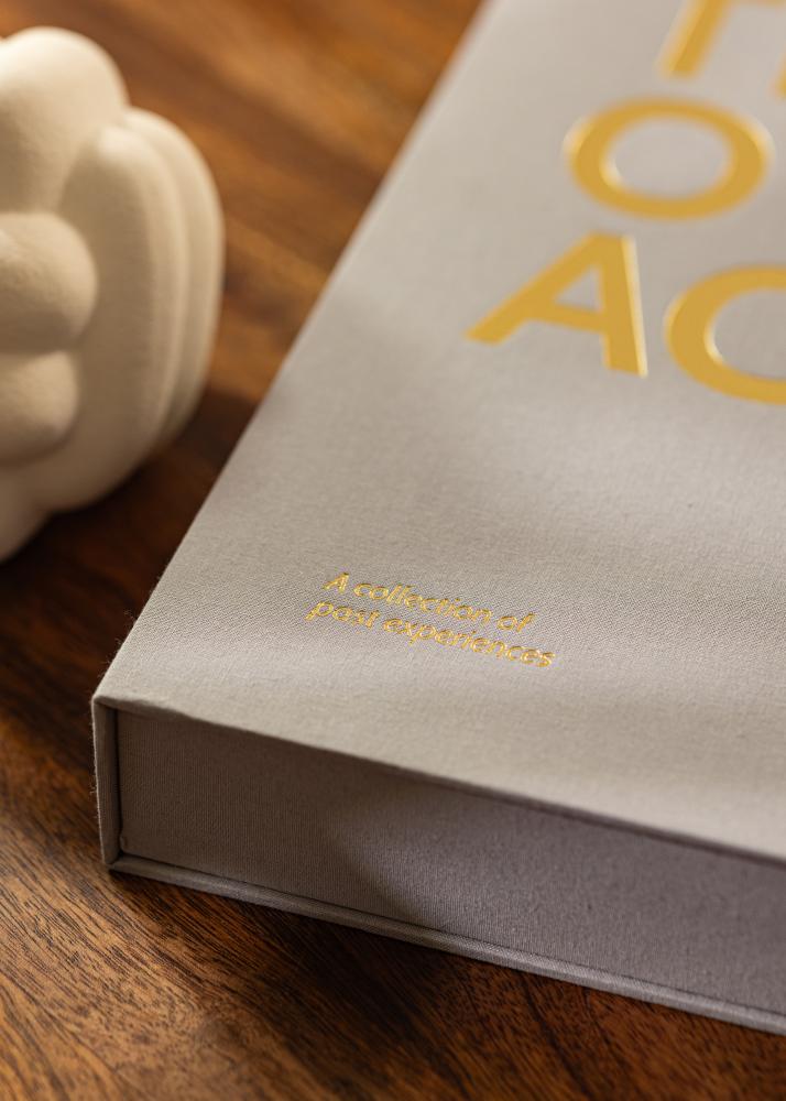 KAILA THROWBACK Grey - Coffee Table Photo Album (60 Черни Страници / 30 листа)