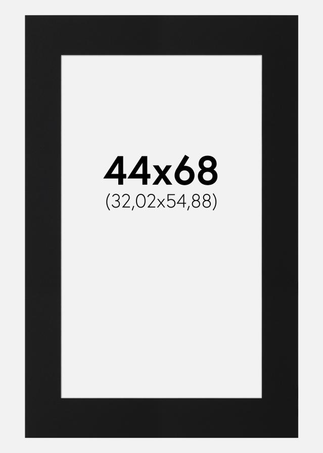 Паспарту Черен Стандарт (Бяло Ядро) 44x68 cm (32,02x54,88)