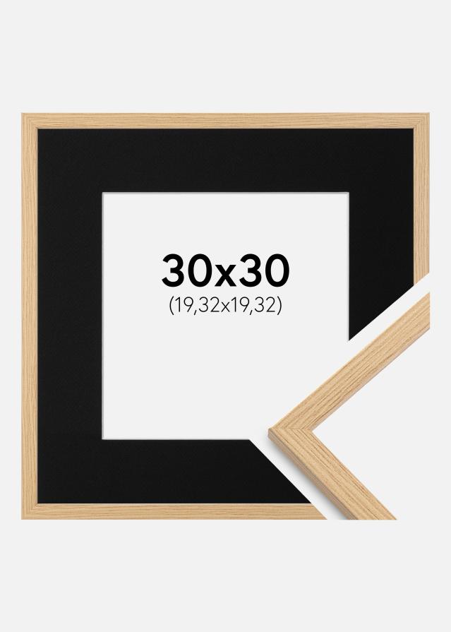 Рамка Galant Дъб 30x30 cm - Паспарту Черно 8x8 inches