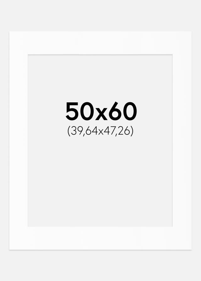 Паспарту Бял Стандарт (Бяло Ядро) 50x60 cm (39,64x47,26)