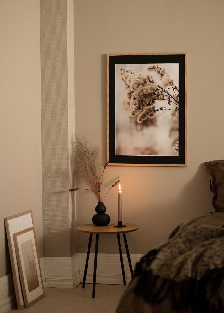 Рамка E-Line Дъб 30x40 cm - Паспарту Черно 20x28 cm