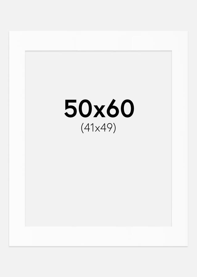Паспарту Бял Стандарт (Бяло Ядро) 50x60 cm (41x49)