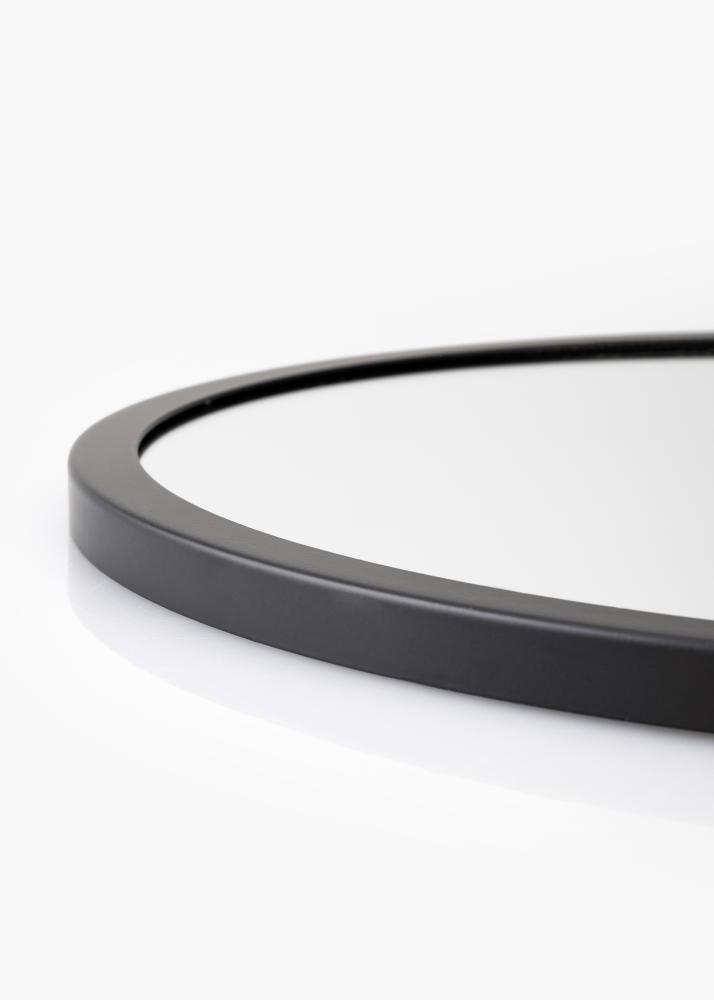 KAILA Кръгъл Огледало Rope - Черно 30 cm Ø