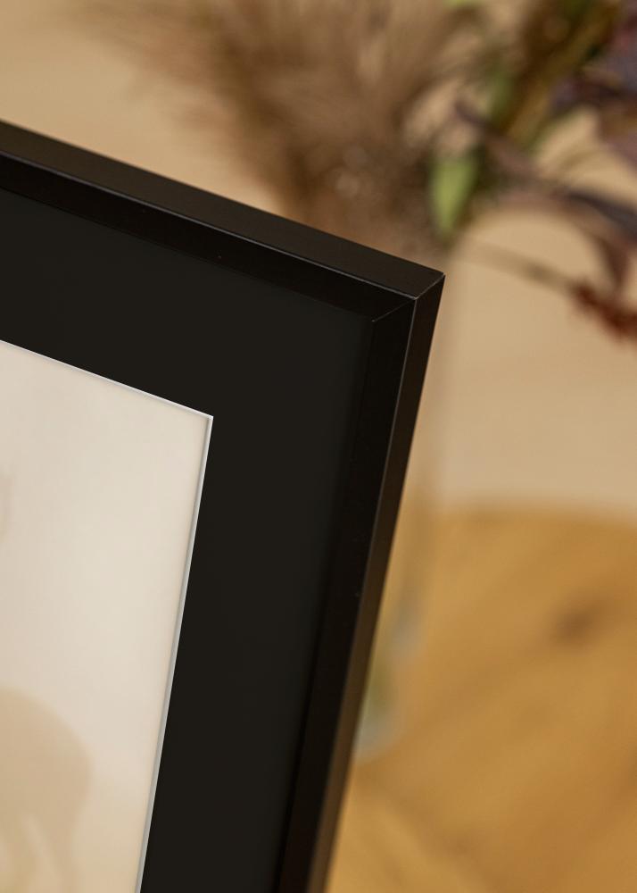 Рамка E-Line Черно 30x40 cm - Паспарту Черно 8x12 inches