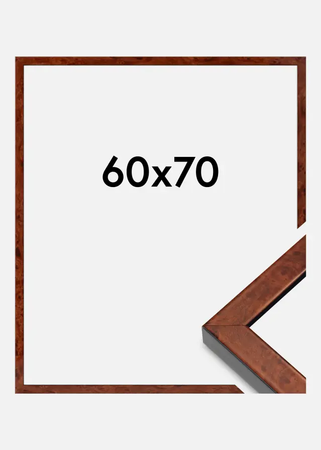 Рамка Hermes Акрилно стъкло Burr Walnut 60x70 cm