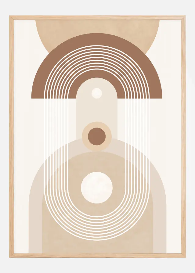 Beige Mid Century Poster No.3 Постер